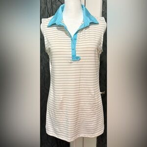 Antigua Brown Tan Fitted Polo T-Shirt